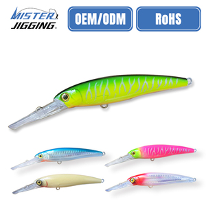 Señuelo de <span class=keywords><strong>Pesca</strong></span> MISTER LURE Big Lip, Señuelo Duro de Plástico para <span class=keywords><strong>Pesca</strong></span> de <span class=keywords><strong>Lubina</strong></span> y Atún en Agua Salada, 16.5cm 29.2g, Señuelo Minnow Duradero de Buceo Profundo - Product Image 1