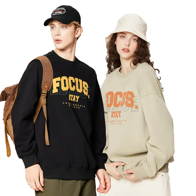 Số lượng lớn trống Hoodies Áo Nỉ Áo Hoodie Crew Neck Áo len Pháp Terry Hoodies cộng với kích thước