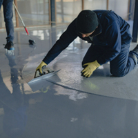 Système de revêtement de sol en époxy effet marbre terrazzo de luxe pour la décoration intérieure de villas, d'hôtels et d'espaces commerciaux