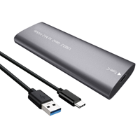 NGFF PCIe NVMe Dual Protocol M.2 SSD External Portable Enclosure Aluminium Case Type-C USB3.1 10Gbps Maks 4TB Garansi 12 Bulan