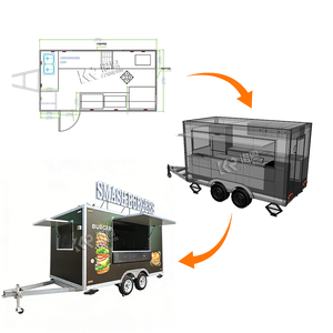 Camion <span class=keywords><strong>de</strong></span> restauration standard américain, remorque à pizza, remorque à glaces, remorque à barbecue avec cuisine entièrement équipée - Product Image 2