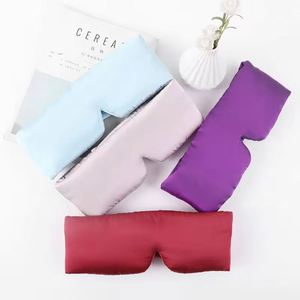 Masque de sommeil en soie Mulberry 19/22 Momme 3D avec boîte cadeau personnalisée - Product Image 2