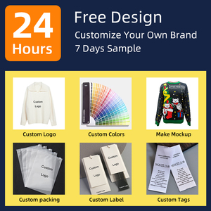 2024 logo personnalisé Oem & Odm hiver pull tricoté <span class=keywords><strong>manteau</strong></span> <span class=keywords><strong>moche</strong></span> noël col en v jacquard tricoté cardigan pull - Product Image 6