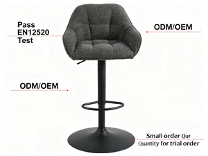 Tabouret <span class=keywords><strong>de</strong></span> <span class=keywords><strong>bar</strong></span> pivotant moderne <span class=keywords><strong>en</strong></span> <span class=keywords><strong>tissu</strong></span> <span class=keywords><strong>avec</strong></span> dossier et accoudoirs, réglable <span class=keywords><strong>en</strong></span> hauteur <span class=keywords><strong>avec</strong></span> vérin à gaz, pour îlot <span class=keywords><strong>de</strong></span> cuisine, café, comptoir - Product Image 1