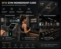 Cartão de Membro RFID Personalizado para Acesso a Clubes de Fitness e Identificação de Membros