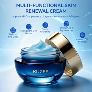 Crème hydratante liftante raffermissante anti-rides au collagène GHK-Cu et peptide de cuivre bleu, réparatrice anti-âge pour le visage - Product Image 2