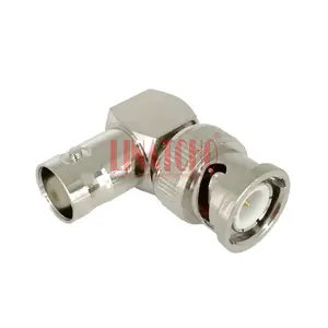 50ohm Đồng BNC Nam để BNC nữ 90 độ góc bên phải Cáp Adapter