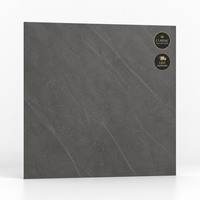 Dalle en pierre frittée gris foncé moderne Pupess 1600x3200mm, aspect marbre gris industriel, dalle en porcelaine pour la décoration intérieure moderne