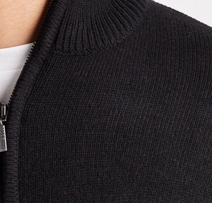 Pull en maille à col zippé 1/4 <span class=keywords><strong>Brave</strong></span> <span class=keywords><strong>Soul</strong></span> 100% coton anti-plis ODM pour l'hiver, noir - Product Image 5