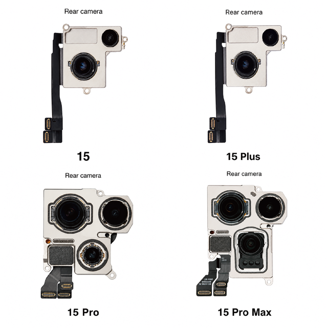 OEM Replacement Rear Camera Flex Cable for 15/15 Plus/15 Pro/15 Pro Max (Bar Design)