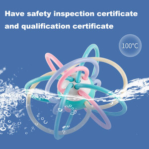 Jouets sensoriels pour nouveau-nés, anneaux <span class=keywords><strong>de</strong></span> <span class=keywords><strong>dentition</strong></span> en silicone, jouet éducatif Montessori pour bébés <span class=keywords><strong>de</strong></span> 0 à 12 mois - Product Image 6