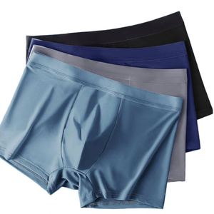 Men's High Quality Mid-Rise <b>Boxer</b> Briefs Breathable Soft Cool Sports Underwear Loose Fit Hot Selling Ice Silk <b>Custom</b> ODM Supply - Product Image 1