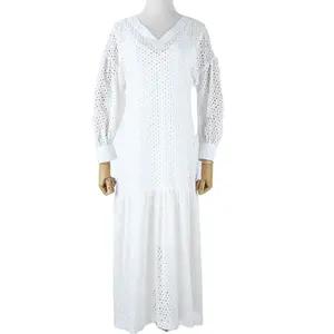 Yindian guangzho color de las mujeres de moda de verano de manga larga <span class=keywords><strong>blanco</strong></span> de dama de honor de boda vestidos - Product Image 1