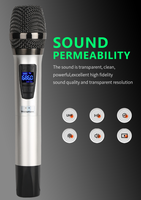 Xtuga YT01 Microphone dynamique Microphone karaoké sans fil portable de haute qualité pour les fêtes d'enfants Conception à 4 mains