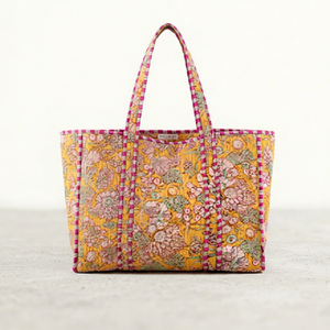 Women's Quilted Tote <b>Bag</b> Big Shoulder <b>Boho</b> Hand Printed Women Quilted Tote Multi Color Large Carry <b>Bags</b> For Her Indian Tote <b>Bags</b> - Product Image 1