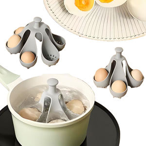 Support à œufs en silicone de haute qualité, résistant aux hautes températures, sûr pour la cuisson, pour la conservation des aliments bouillis, récipient de stockage - Product Image 1