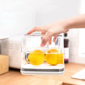 Contenants de rangement transparents pour réfrigérateur avec couvercles hermétiques, <span class=keywords><strong>bocaux</strong></span> de conservation en plastique empilables pour les collations et les restes - Product Image 5
