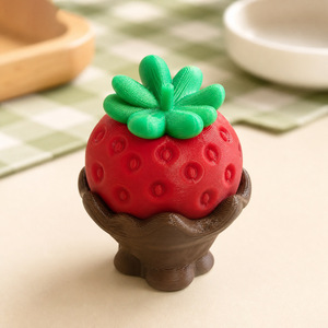 FUSEJOY Nuevo y Popular Clicker Impreso en 3D, Juguete de Descompresión con Forma de Fresa, Aguacate y Bollo, Adorno Decorativo Portátil para Oficina - Product Image 5