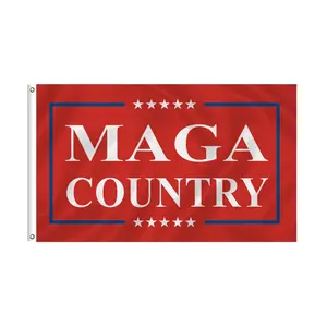 Vendita calda di alta qualità miglior prezzo 2024 rendere l'America grande di nuovo bandiera MAGA 100D poliestere 3X5 Ft bandiera con occhielli