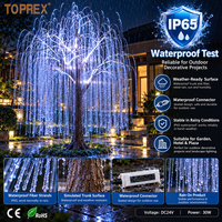 Arbre lumineux TOPREX en fibre optique blanche avec LED 30W DC24V, design saule, pour allée de mariage, lieu de cérémonie et toile de fond de réception