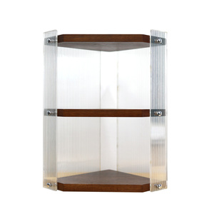 Tùy Chỉnh Acrylic Máy Tính Để Bàn Lưu Trữ Hiển Thị Giá 3 Tier Bàn Trang Sức Bằng Gỗ Lưu Trữ Kệ Cho Đồ Trang Sức Mỹ Phẩm Nước Hoa Tổ Chức - Product Image 1