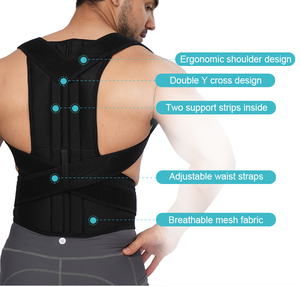 Soutien dorsal réglable, stable, respirant, absorbant la transpiration, durable, léger, respectueux de la peau, améliorant la <span class=keywords><strong>posture</strong></span> - Product Image 2