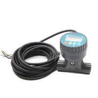 Débitmètre à turbine DN15 à prix d'usine, sortie RS485/4-20mA/impulsions, capteur de débitmètre en acier inoxydable/PVC OEM pour liquides 10-150LPM