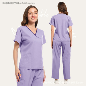 Divisa da Lavoro per Infermieri e Medici, Camice Medico in Tessuto Dobby di Poliestere, Traspirante e Termoregolante, Unisex, Cina - Product Image 5