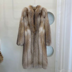 Abbigliamento di pelliccia invernale personalizzato moda donna a buon mercato pelliccia di volpe autentico cappotto di pelliccia di volpe - Product Image 2