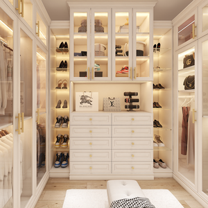 Tủ Sắp Xếp Đồ Đi Bộ Hiện Đại Phong Cách Mỹ Tủ Quần Áo Tủ Quần Áo Tùy Chỉnh Phòng Ngủ Tủ Quần Áo Tích Hợp - Product Image 3