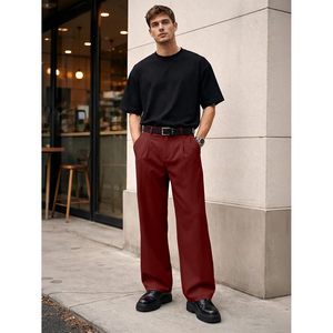 FOXA <b>Mens</b> Wide Leg Dress Pants Pleated Lightweight Breathable Casual <b>Trousers</b> <b>For</b> <b>Men</b> - Product Image 2