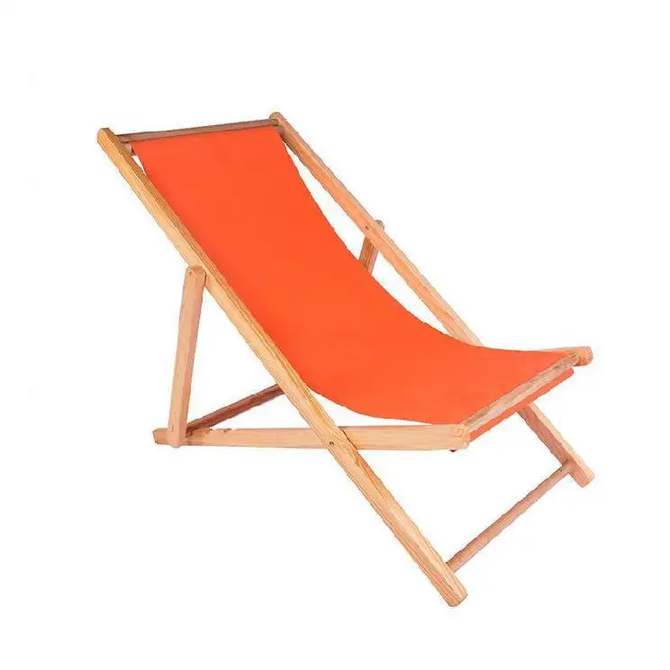 Addreen Bois jardin Pliant Chaise de Plage Siège Camping Plein Air Loisirs Pique-Nique Pliable Sling Surfside Recliner chaises de pêche