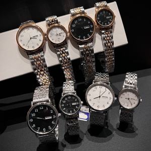 Para Longines. Reloj de Lujo de Primera Calidad, Movimiento de Cuarzo de Precisión, Correa de Acero Inoxidable, Esfera Texturizada, Ventana de Doble Calendario - Product Image 1