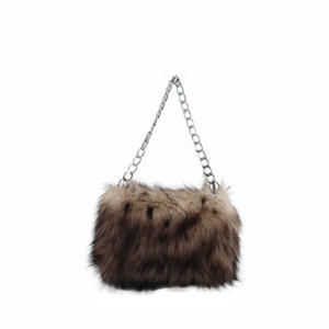 Designer de luxe doux hiver en peluche sac à bandoulière nouveau élégant grande <span class=keywords><strong>capacité</strong></span> imprimé léopard sac à provisions décontracté - Product Image 4