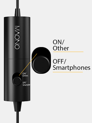 MAONO micro Cravate Clip-on Condenseur Micro cravate kit avec le Support De Trépied Pour Appareil Photo Ordinateur ou Téléphone