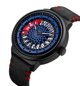 Skmei 9217 관람차 디자인 가죽 일본 석영 운동 시계 방수 3 atm 정품 가죽 쿼츠 시계 fo 남자 - Product Image 2