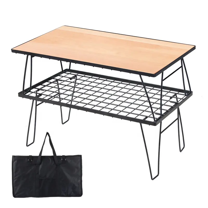 Легкий складной легкий стальной Деревянный Мини-стол для пикника на заказ от производителя