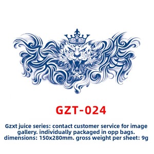 Tatouages temporaires imperméables à base de jus végétal, vente en gros directe usine, pour hommes et femmes, taille poitrine et épaule, autocollants de <span class=keywords><strong>tatouage</strong></span>, tenue 15 jours - Product Image 3