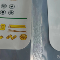Sac en plastique à fermeture éclair auto-scellante pour aliments, nouilles, pâtes, macaronis, riz, avec fenêtre transparente au milieu