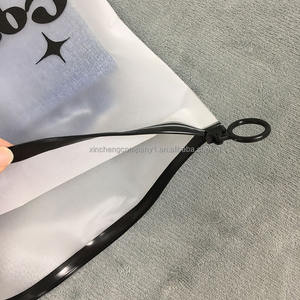 Bolsa con cremallera ecológica Bolsa de embalaje de <span class=keywords><strong>ropa</strong></span> Bolsa de plástico esmerilado con tirador circular - Product Image 5