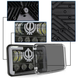 Luces LED para Auto, Faros Delanteros LED de 5x7 7x6 7 Pulgadas, Luz Alta y Baja, Halo, Ojo de Ángel, DRL, para Jeeps XJ Wranglers Todoterreno SUV 12V - Product Image 2