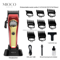 MIOCO Rs9650 professionnel électrique double moteur vectoriel magnétique tondeuse à cheveux sans fil interrupteur mobile réglable DLC lame utilisation en Salon