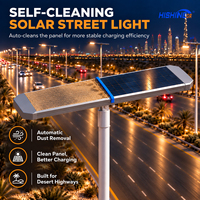 Lampadaire Solaire LED Commercial Hishine 150W pour Tête de Poteau avec Système d'Auto-Nettoyage Étanche IP66 pour Extérieur