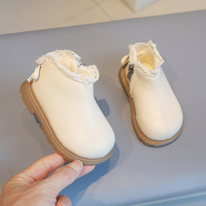 Wholesale New Design Winter Autumn Kids Snow Casual Boots Non-Slip Soft Children's Leather Shoes - Product Image 4