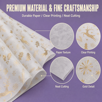 Papier d'emballage cadeau de Noël personnalisé en gros avec logo imprimé, papier de soie d'emballage de haute qualité pour vêtements et chaussures