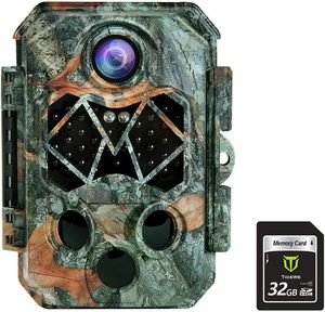 Cámara de Vigilancia Exterior CMOS 4K de 32MP, 3 Sensores PIR, 45 LED IR, Disparo Rápido de 0.2-0.6s, IP Impermeable, para Monitoreo de Áreas Silvestres - Product Image 1