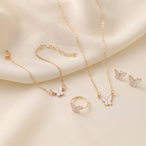 Collar de Piedra Natural de Bambú con Aleación y Esmalte de Mariposa Blanca, Joyería Rica, Exquisita, <span class=keywords><strong>Simple</strong></span>, Versátil, de Moda, de Alta Gama - Product Image 6