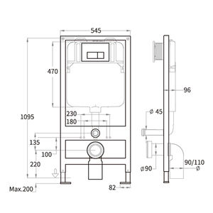 Tanque de inodoro oculto de diseño <span class=keywords><strong>universal</strong></span> mecanismo de doble descarga para cisterna oculta de inodoro colgado en la pared - Product Image 2