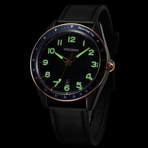Montres mécaniques automatiques sur mesure de la marque WINGMAN, avec lunette TACHYMETRE, super lumineuses, en matériau C1/C3 - Product Image 4