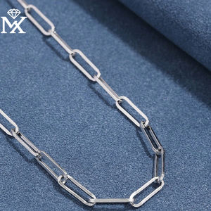 Chaîne cubaine Hip Hop 4mm collier en corde en argent sterling 925 bijoux plaqués <span class=keywords><strong>or</strong></span> unisexe, collier <span class=keywords><strong>de</strong></span> bijoux à chaîne <span class=keywords><strong>de</strong></span> qualité supérieure - Product Image 2